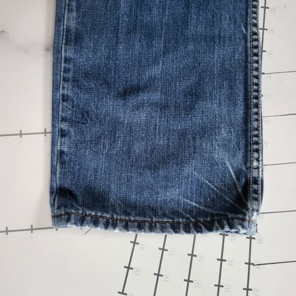 Stetson Western Jeans 28x34 Blue Pants Distressed Dark Faded Retro 1520 - Picture 9 of 9